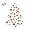 Christmas Tree Decorations Wooden Tabletop Decor Plaid Polka Dots Xmas Wood Signs Red Traditional Festive Ornaments Black Green Desktop Centerpieces