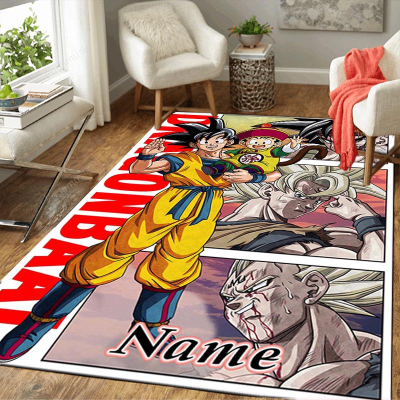 Custom 1Pc Dragon Ball Z Battle Rug Office Carpet Indoor Outdoor Entrance Doormat Nonslip Soft And Comfortable Living Room D291543