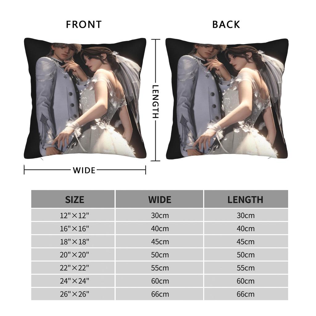 Liebe und Tiefraum Kissenbezug Spiel für Mädchen Quadratischer Kissenbezug Für Wohnzimmer Sofa Lustiger Kissenbezug
