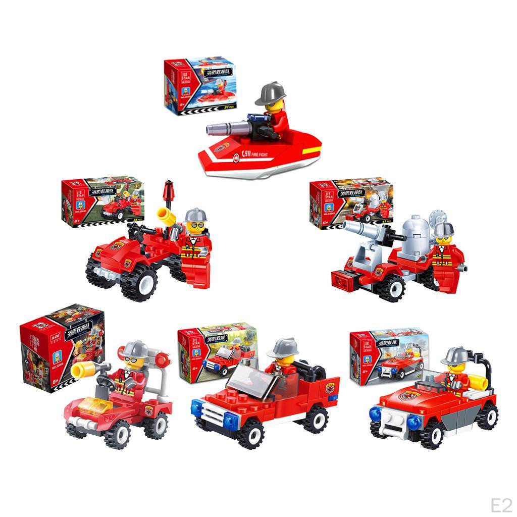Jucării educaționale de modă pentru construcție Camioane de pompieri în stil Varietate 22001