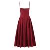 2026 Spring Women's 3D Underwire Waist-Cinched Pleated Christmas Dress
