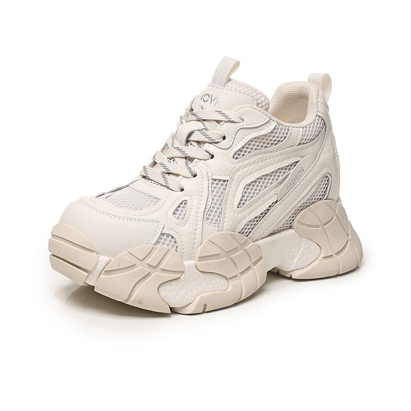 Dad shoes women's spring and autumn new fashion mesh casual shoes lightweight platform student sports shoes