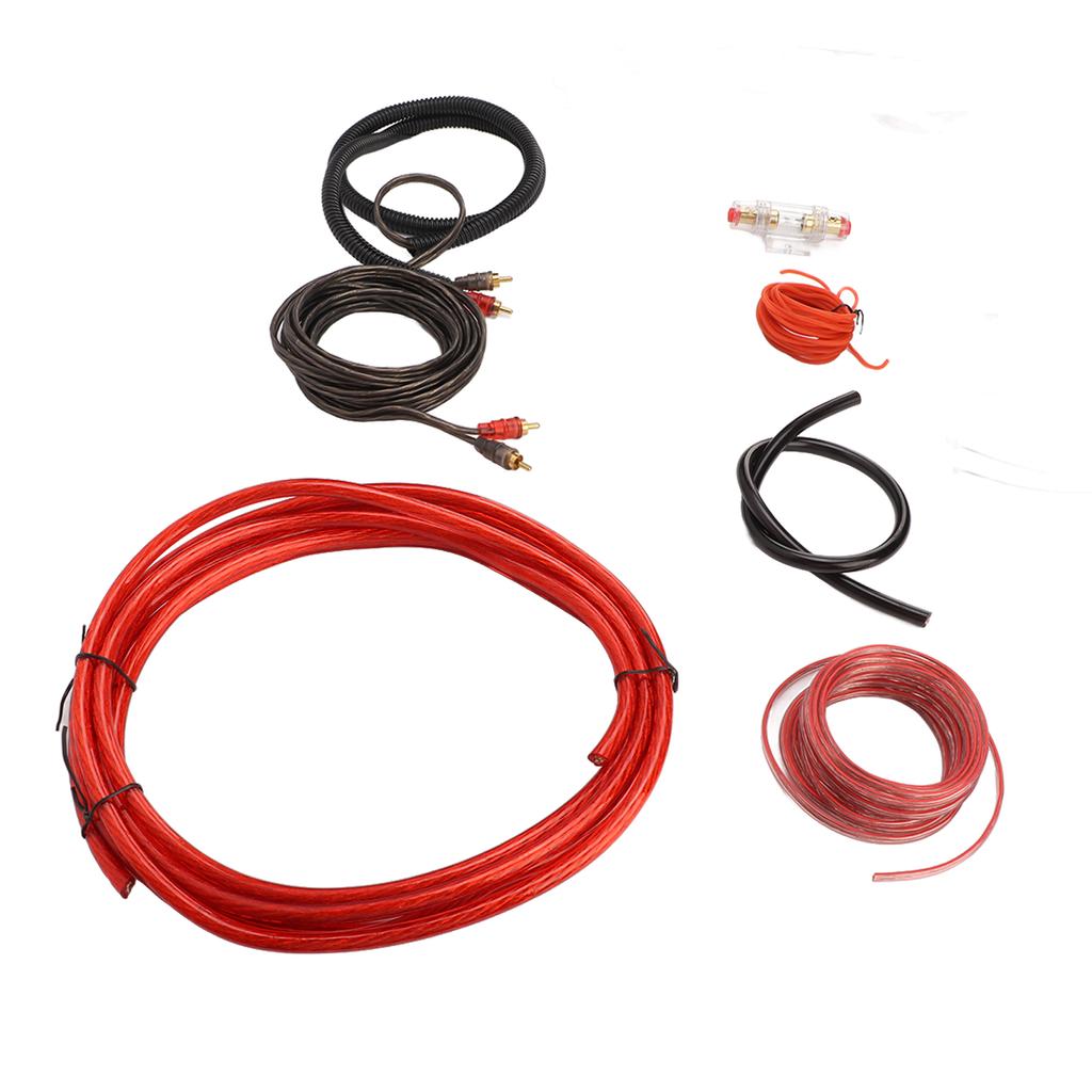 4 Gauge Car Audio Cable Amp Wiring Kit Amplifier Installation Wiring Kit for Subwoofer Speaker
