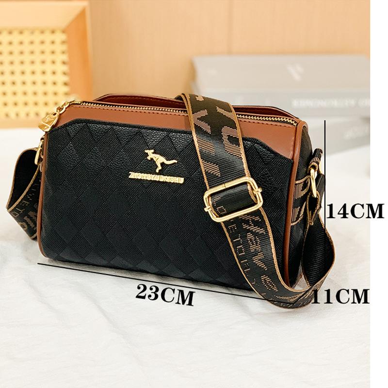 Luxury High Quality Women Messenger Bag Famous Designer Lady Shoulder Bags Fashionable Checkered Trendy Crossbody