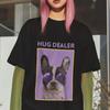 Hug Dealer French Bulldog T-Shirt Funny Dog Lover Graphic Tee Cute Gift Top