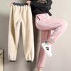 Women Winter Thick Lambskin Cashmere Pants Warm Female Casual Cotton Pants Loose Harlan Long Trousers S-5XL 3XL 4XL
