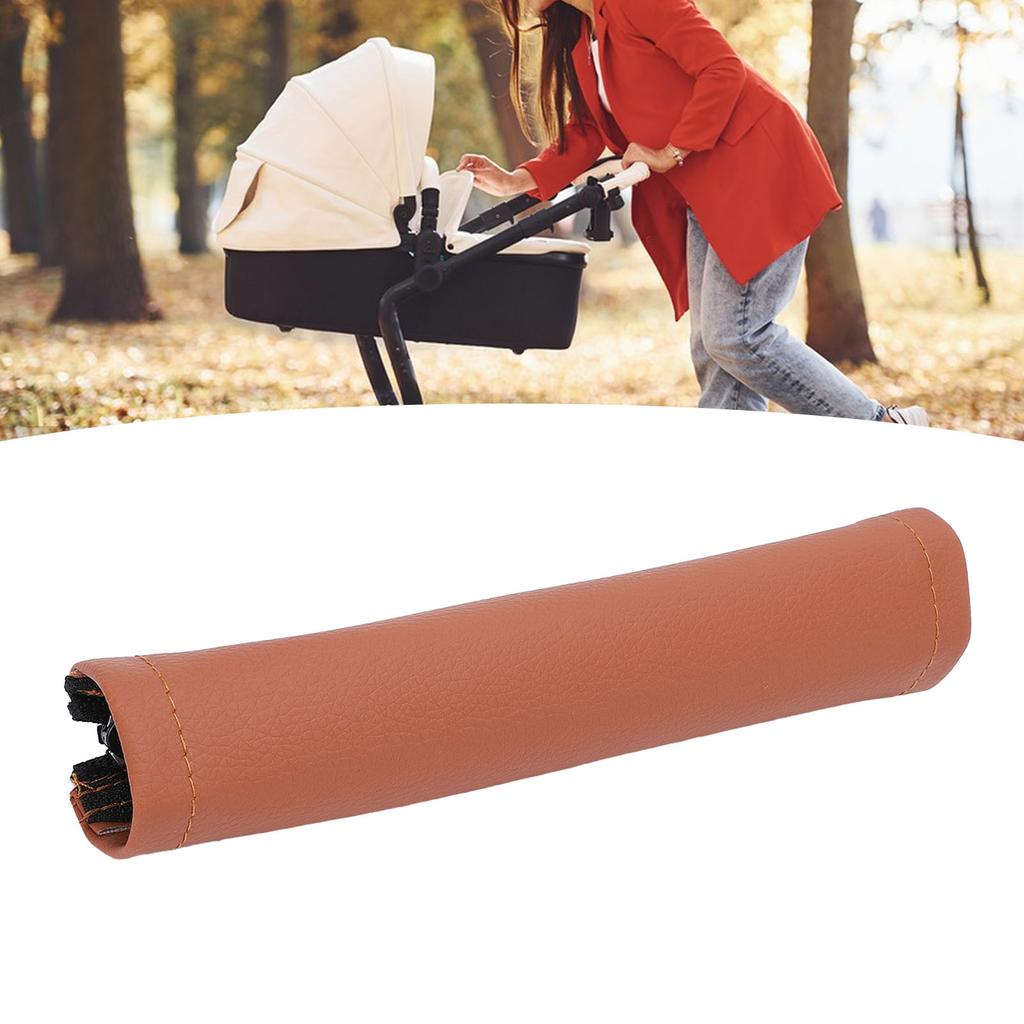 4 Stück Kinderwagen-Armlehnen-Schutzbezug aus PU-Leder, waschbare Baby-Kinderwagen-Lenkerhülle mit abnehmbarem Teil