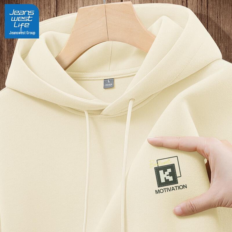 JEANSWEST LIFE Men's Loose Fit Hooded Sweatshirt