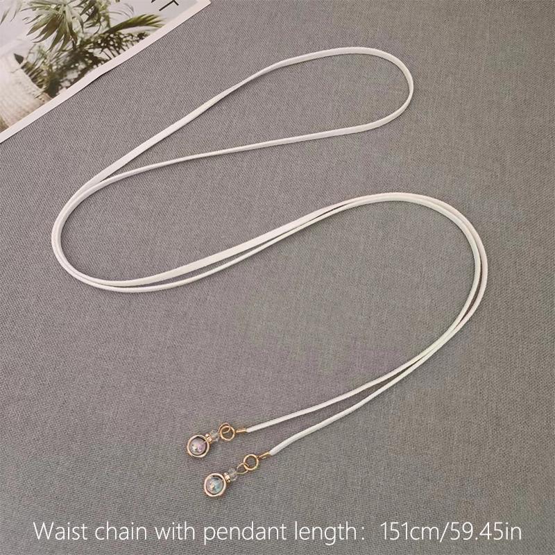 

Ретро PU плетеный жемчужный пояс-цепочка на талию универсальный женский кожаный веревочный пояс на талию джинсы платья одежда аксессуары as the picture