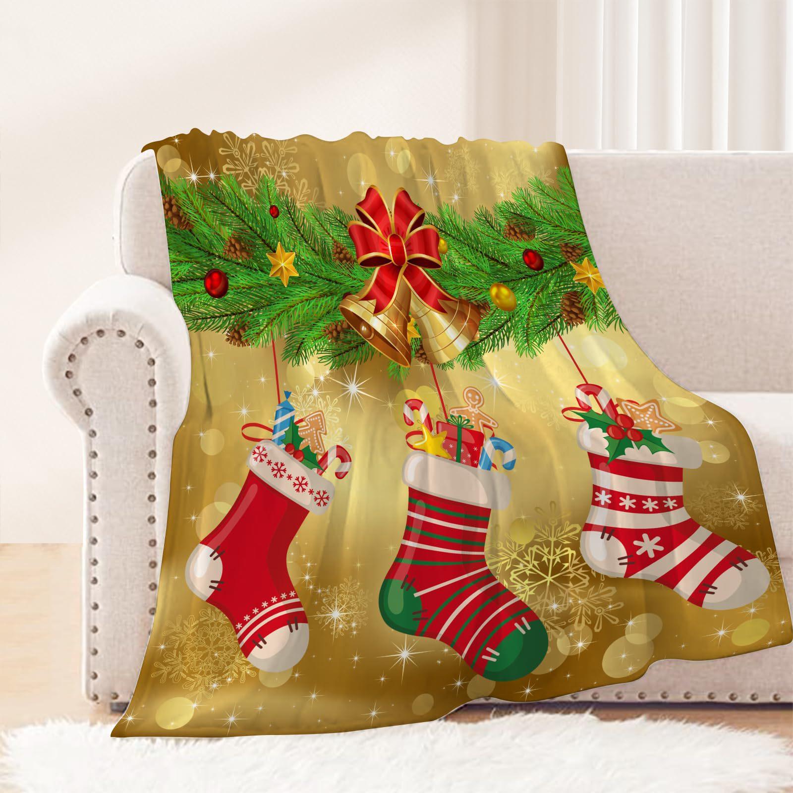 

Christmasthemed collection digitalprinted polyester Bedroom velvet flannel soft sofa cover blanket Fleece blankets for beds 75x100cm