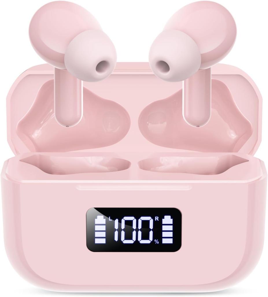Wireless Bluetooth Compact and Bluetooth Automatic LED Up to 48 Hours of Fast Sound Touch Single or Comfortable Fit Earbuds, Lightweight, 5.3