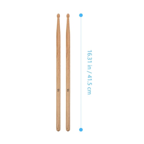 LIOOBO Wooden Drumsticks, Non-Slip, Lightweight, 5A Percussion Sticks, Practice Sticks for Beginners, Christmas, Birthday Gift