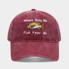 Le donne mi vogliono i pesci mi temono Cappellino da baseball ricamato Unisex Cotone lavato Cappello da sole estivo primaverile da pesca