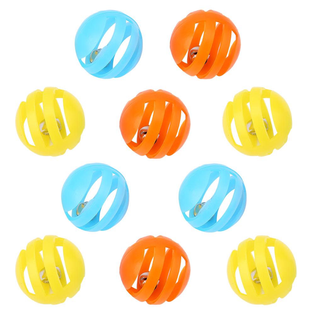 

10 Pcs Non toxic Cat Kitten Funny Toy Balls with Bell