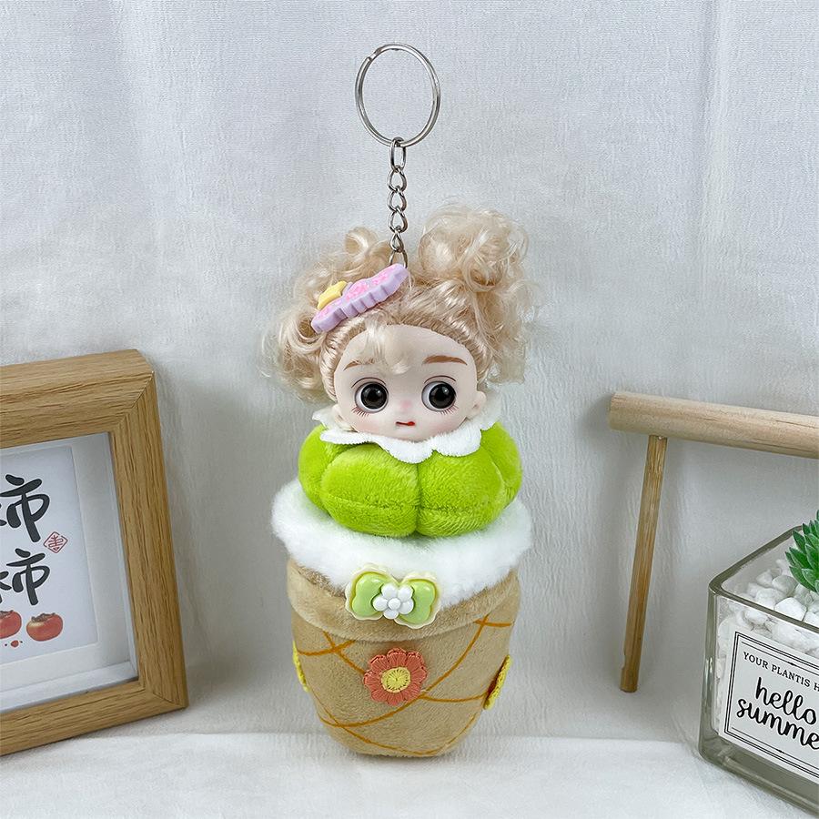 

Cute Doll Milk Tea Cup Plush Doll Simulation Loli Keychain Pendant Princess Doll Girl Small Gift height about 14cm