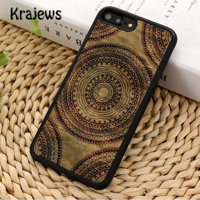 Mandala Wood Floral For iPhone 17 Air 16 Phone Case Cover 15 14 plus 12 13 pro max coque Shell Fundas