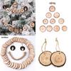 10 X Natural Wood Slice Christmas Tree Ornament Hanging Decor Diy Craft Gift Tag