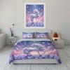 Enchanted Unicorn With Sparkling Crystals Duvet Cover Set With 3D Printing Design Soft Polyester Bedding Set All-Season Comfort
