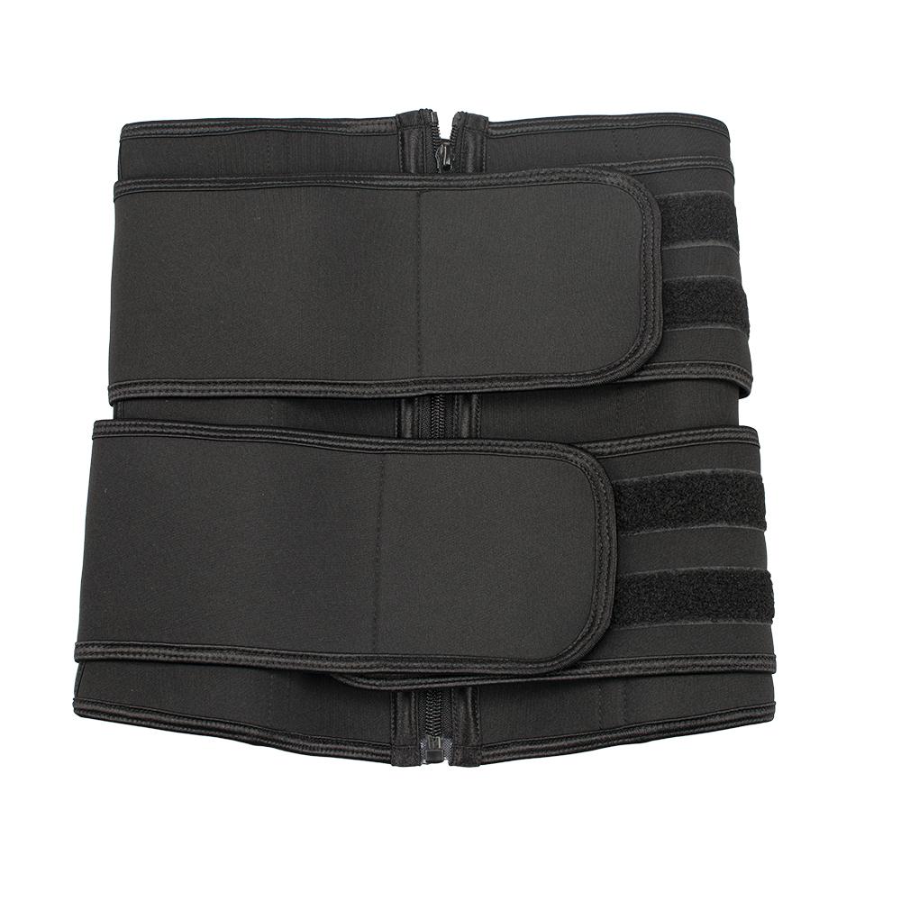 Two-Belt Neoprene Waist Trimmer Trainer Breathable Plus Size Body Shaper for Weight Loss Slimming Belly Band Sauna Sweat Trainer