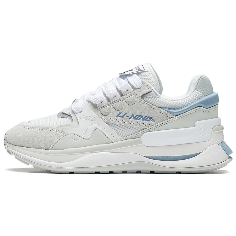 New LiNing 001 Innocence V2 Cushioning Anti Slip And Wear Resistant Low Top Sports Casual Shoes Women's White Blue AGCS110-1