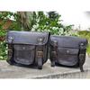 Black Leather Pouch Motorcycle Both Side Saddlebags Saddle Panniers 2 Bag New