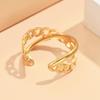 Adjustable Stainless Steel Open Ring - European & American Style Versatile Women's Fashion Jewelry