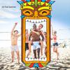 2D Flat Hawaiian Tiki Totem Check in Photo Booth Polyester Aloha Luau Tropical Mona Birthday Party Decor Birthday Party Decor