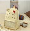 Schoolbag Japanese ins new high-value fresh and sweet candy color cute kitten backpack girl light backpack