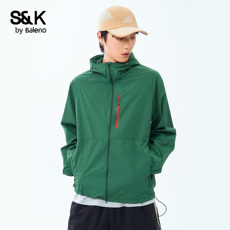 Baleno Men's S&K Lightweight Ice Silk Sun Protection Hooded Jacket