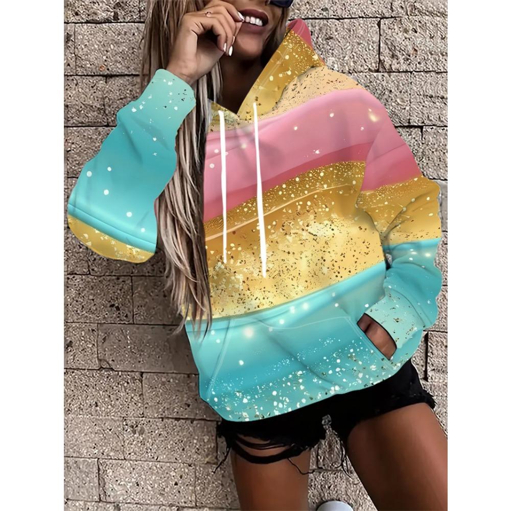 Fashionable Comfortable Oversized Leisure Versatile Long Sleeved Hoodies Autumn Winter Loose Flower 3D Pullover Women's Hoodies