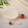 Elegant Petal-Shaped White Ceramic Incense Stick Holder - Zen Home Decor