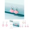 Stylish Pink Resin Earrings Set With White Cloud Duck And Dice Design For Women