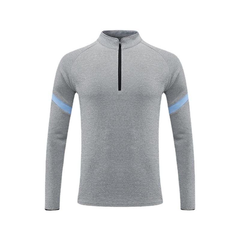 Spring 2024 Men's Half-Zip Long-Sleeve Fitness Sweatshirt for Running and Training
