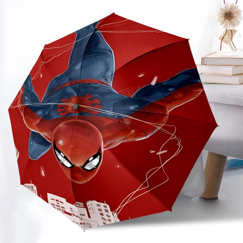 1pc Spider-Man Automatic Folding Umbrella, 8 Ribs for All-Season Use, Portable for Travel & Outdoor Activities 008