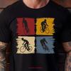 Fahrrad Enthusiast T-Shirt Radfahrer Fahrrad Silhouette Geschenk Für Fahrradfahrt Wettbewerb Fan Vintage Gewaschen Dehnbar Grafik
