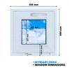 PVC Window White 45x45 Tilting 450x450 Top-hung Double-glazed New