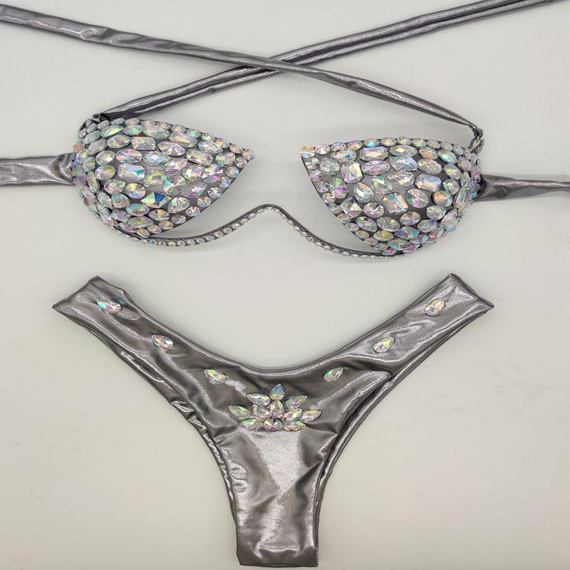 2020 Vibrant Sewn Diamond Bikini Swimwear
