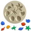 Cake Decor Tools DIY Sea Creatures Conch Starfish Shell Fondant Cake Candy Silicone Molds Creative