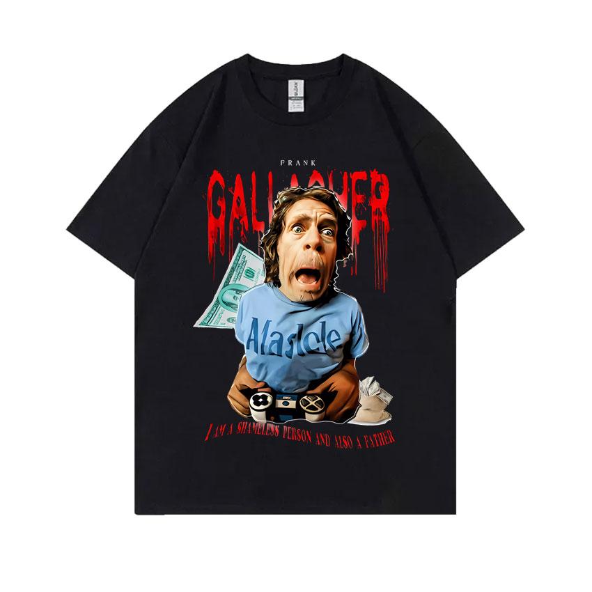 Горячая Распродажа Бесстыдный Фрэнк Галлагер Я Бесстыдный Человек и Также Отец Футболка с Графическим Принтом Мужская Винтажная Оверсайз Футболка L