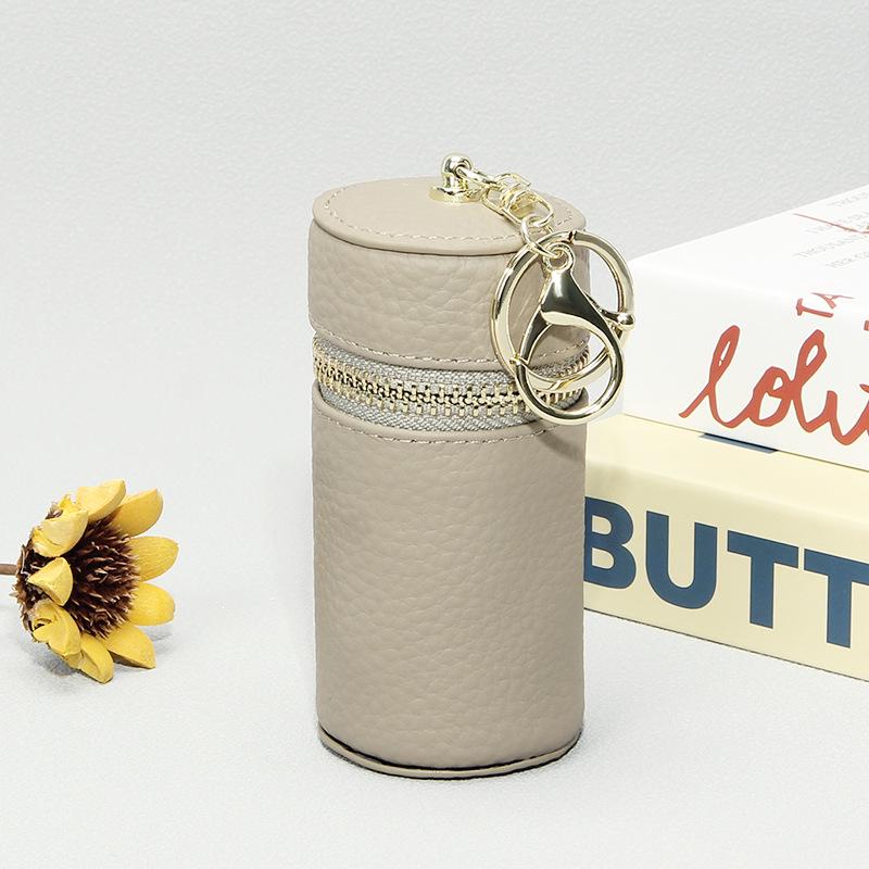 Genuine Leather Key Case & Earphone Storage Pouch