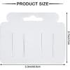 FINGERINSPIRE 200pcs Plastic Hair Bow Cards Hair-Bow Display Cards for Clips Rectangle(Clear Color)