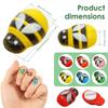 100Pcs Mini Wooden Ladybug Bee Self-adhesive Sticker Children Painted DIY Craft Fairy Garden Figurine Miniature Home Party Decor