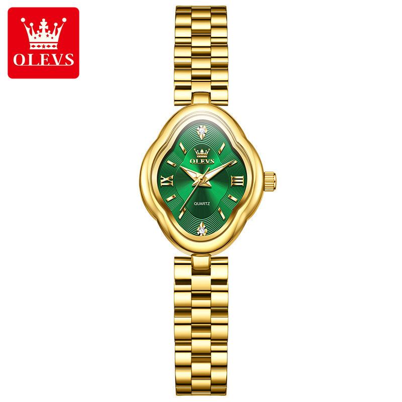 

OLEVS Gold Woman Watch Fashion Waterproof Luminous Original Quartz Watch for Women Fashion Elegant Ladies Watches золотой/зелёный