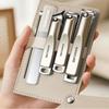 Stainless Steel Five-Piece Manicure and Pedicure Set with Angled Nail Clippers & Foot File