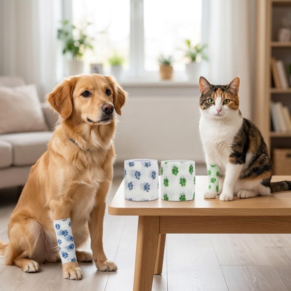Stretchable Pet Self-adhesive Bandage Elastic Fiber Elastic Cohesive Tape Dog Leg Protection