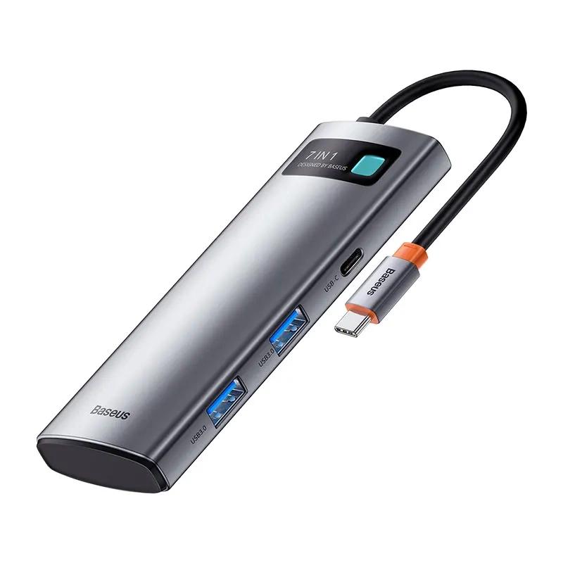Adapter 7W1 Baseus Hub Usb-C Na 2X Usb 3.0 + Hdmi + Usb-C Pd