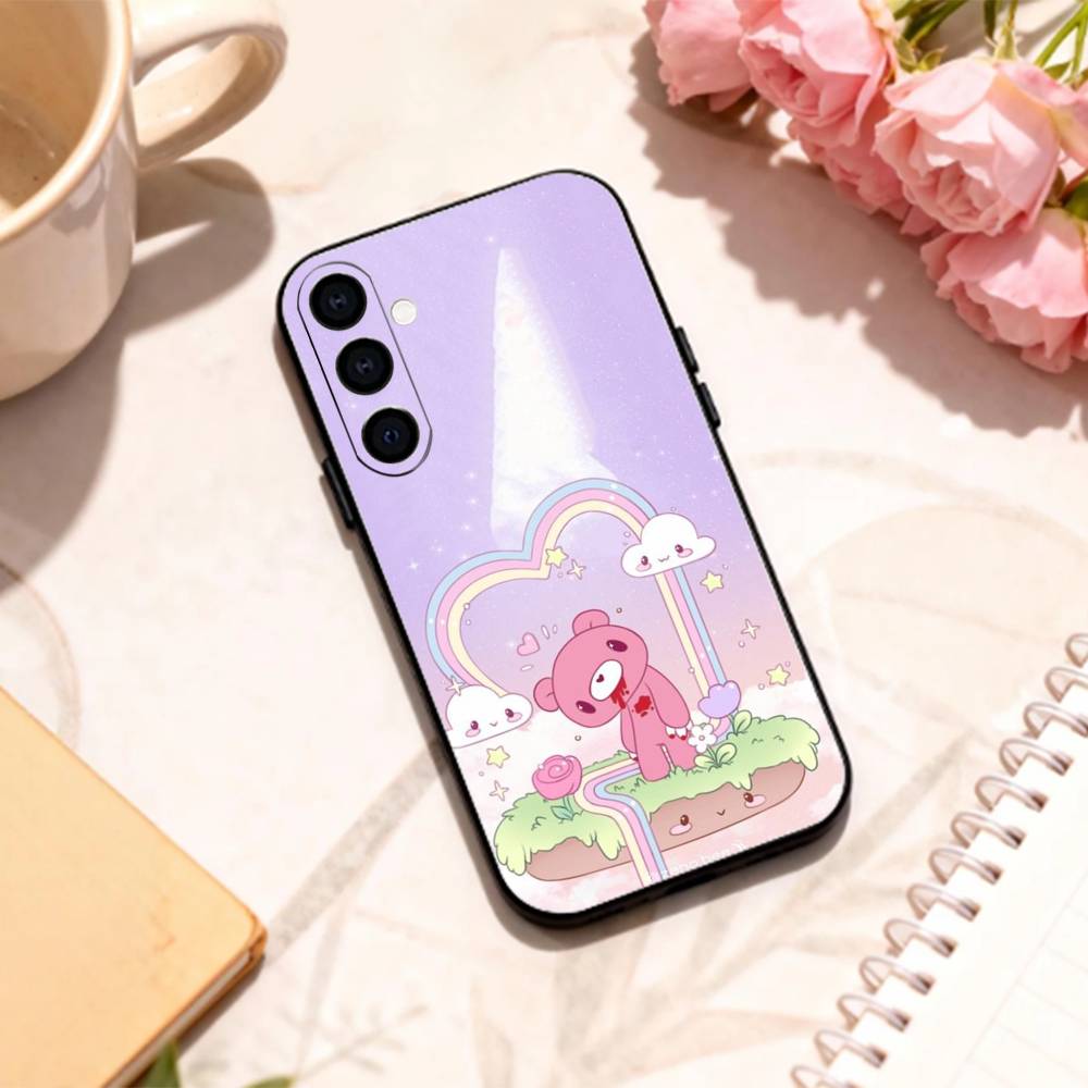 SÜßER G-GloomyS Cartoon B-Bär Handyhülle Für Samsung Galaxy A73,A72,A71,A70,A53,A52,A51,Andere Weiche Schwarze Hülle