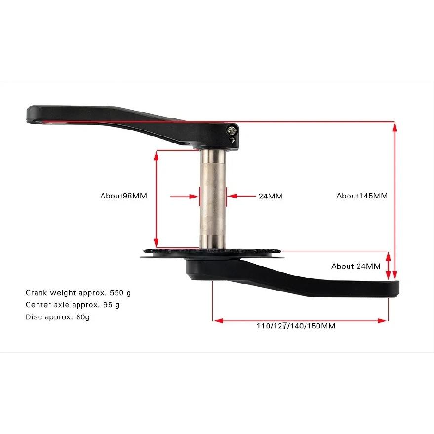 Ultralight Children's Bicycle Crank 110mm 127mm 140mm 150mm 155mm 160mm Crankset for Kid Support 7-12 Speed Bike Accessories