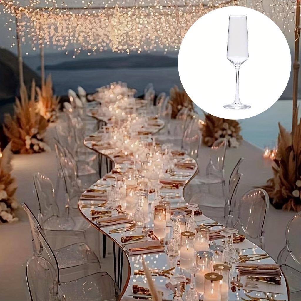 6ks Šálky na šampaňské Elegantní 8oz flétna na šampaňské Čirá šumivá sklenice na flétnu na šampaňské Sklenice na mimózu pro restauraci Prosa Výročí svatby