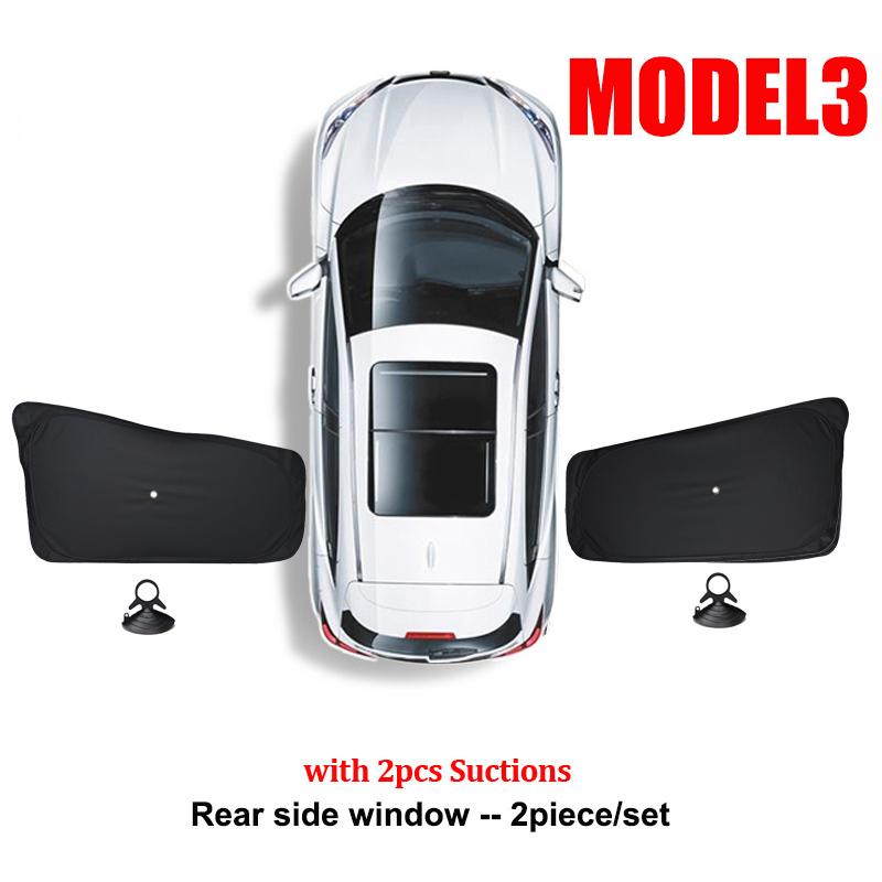Car Side Window Sunshade for Tesla Model 3 Model Y Full Privacy Sun Shades Front Rear Windshield Window Glass Screen Accessories